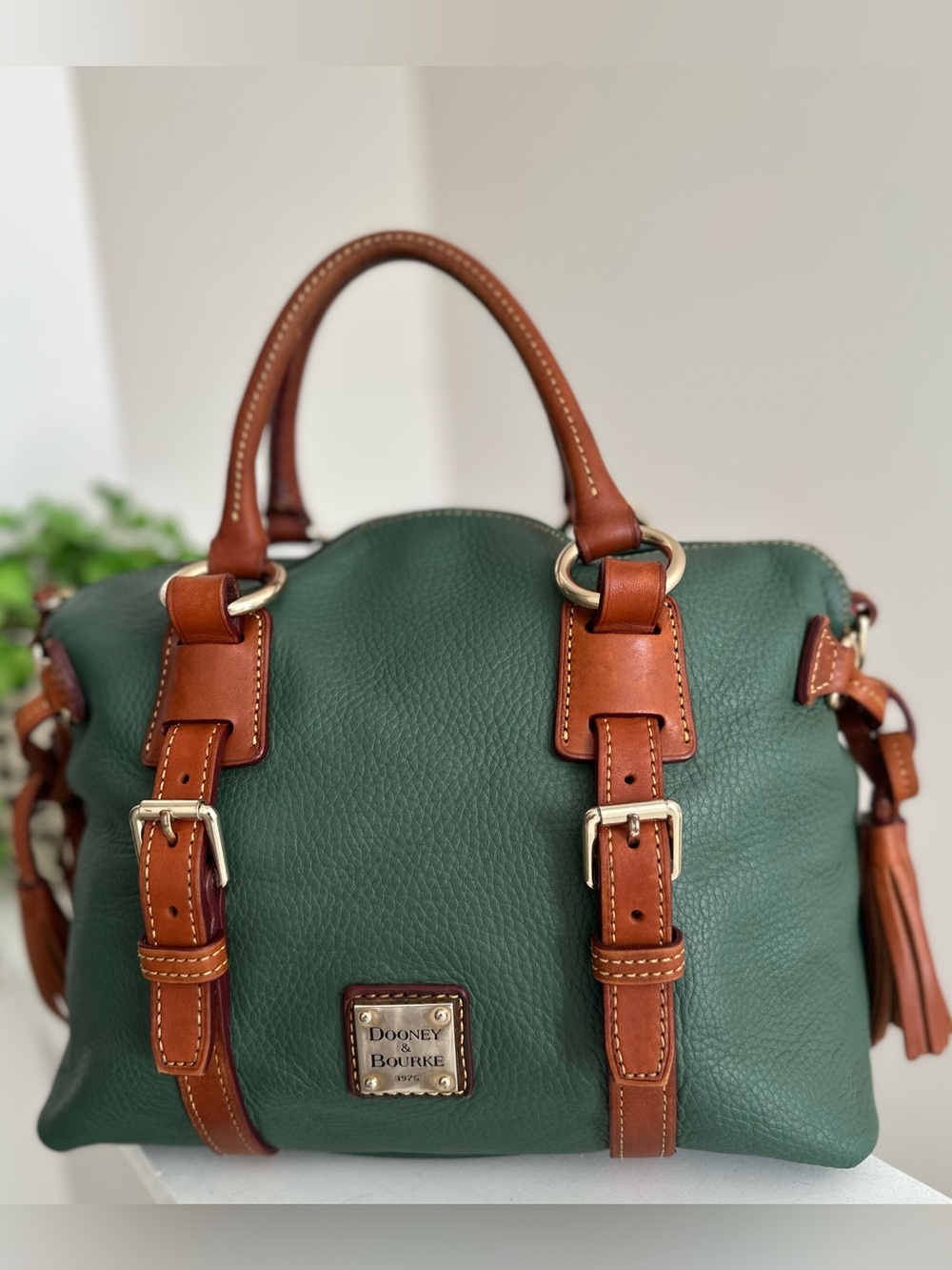 Dooney & Bourke Bristol Satchel in Ivy Green - Picture 8 of 16